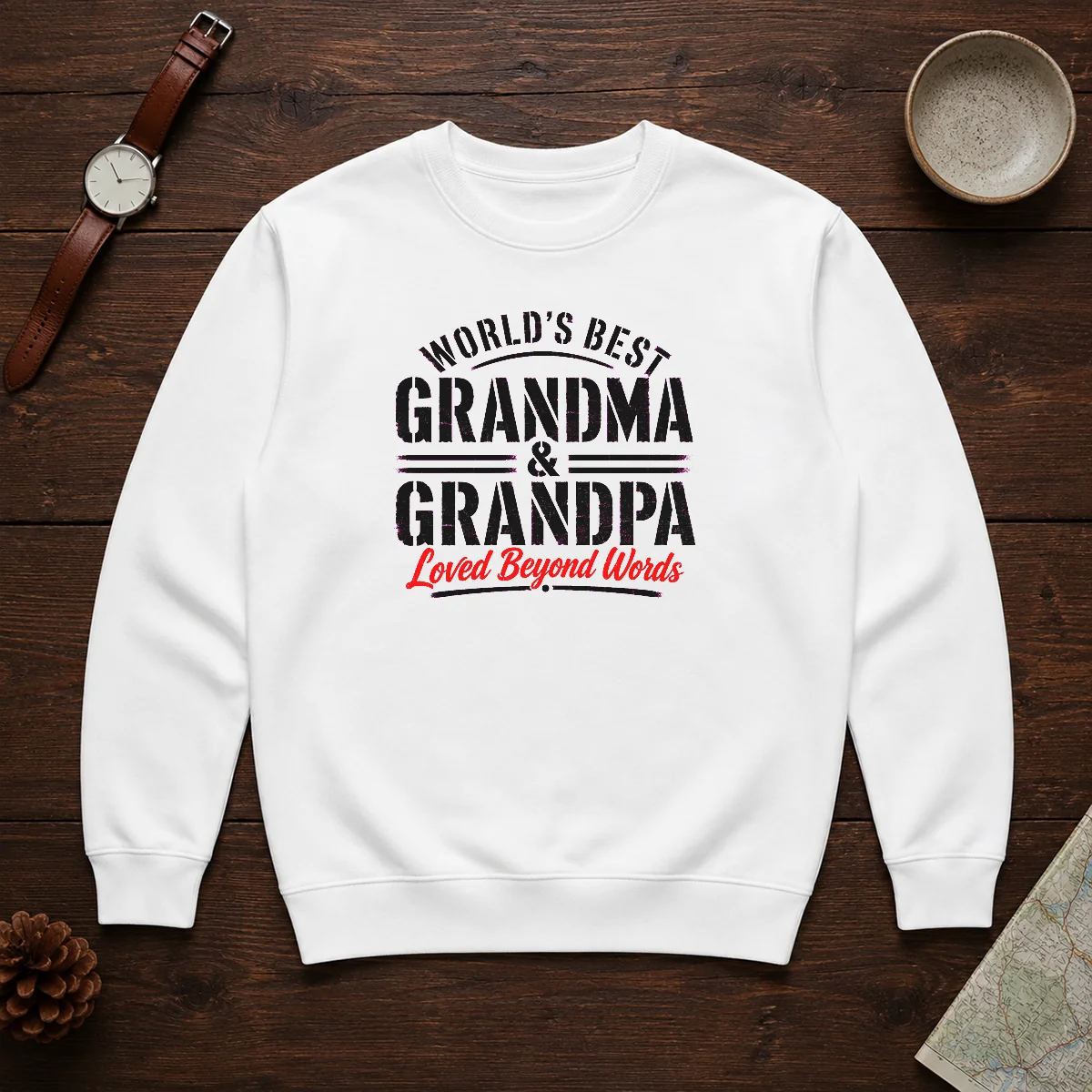 Official Grandparents Day Stencil Worlds Best Grandma Grandp Sweater