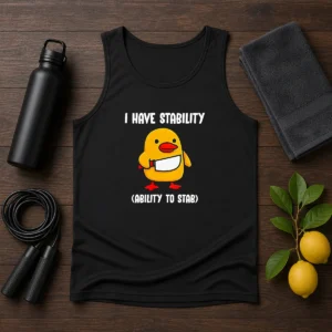 Official I Have Stability Ability To Stab Cute Duck With Knife Tank Top