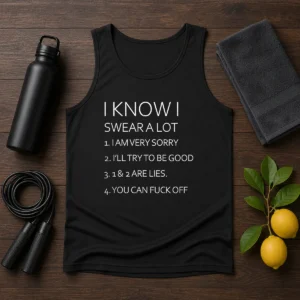 Official I Know I Swear A Lot I Am Very Sorry I'Ll Try To Be Good 1 And 2 Are Lies You Can Fuck Off Tank Top