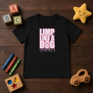 Official Limp Like A Dog Paw Print Kids T-Shirt