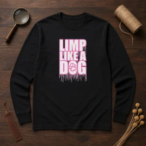Official Limp Like A Dog Paw Print Long Sleeve Shirt