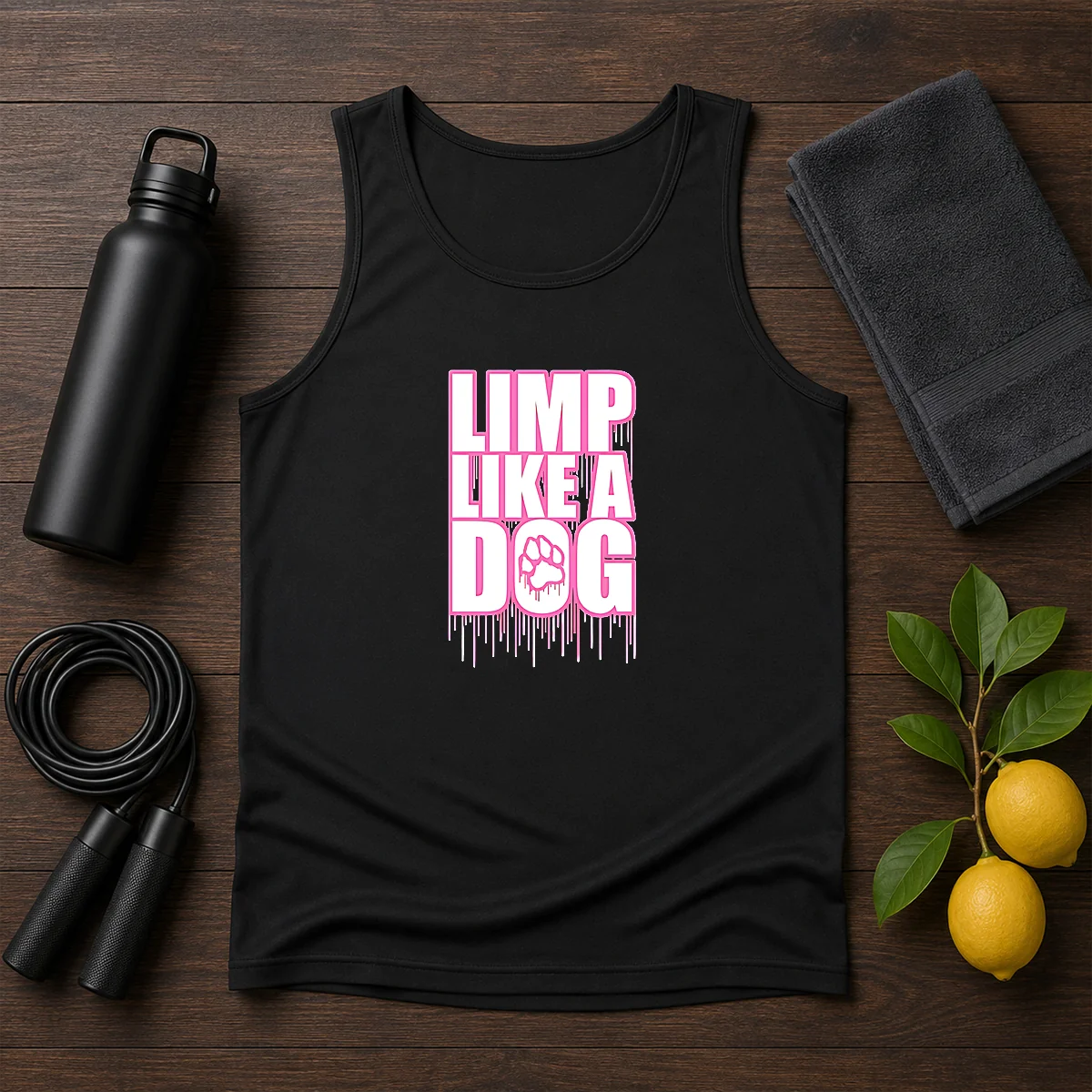 Official Limp Like A Dog Paw Print Tank Top