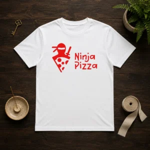 Official Ninja Pizza Martial Arts Character Food Illustration