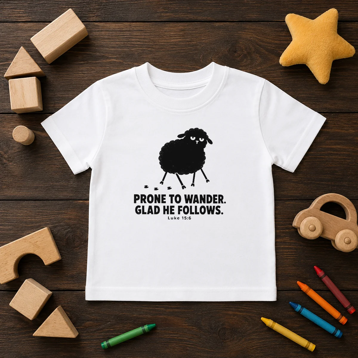 Official Prone To Wander Glad He Follows Kids T-Shirt