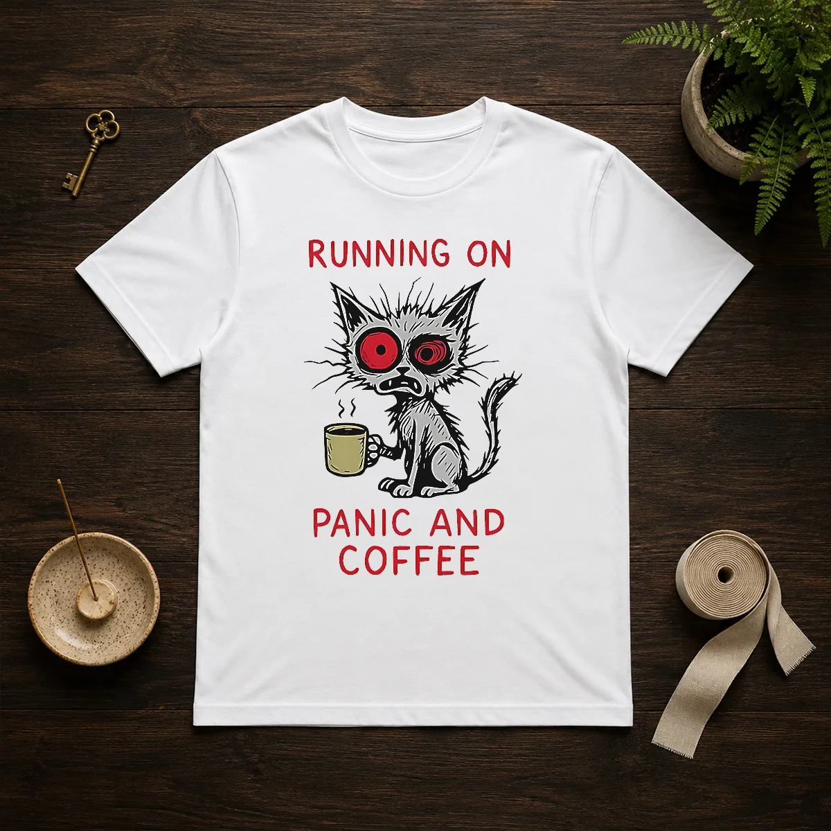 Official Running On Panic And Coffee Shirt Official Running On Panic And Coffee Shirt