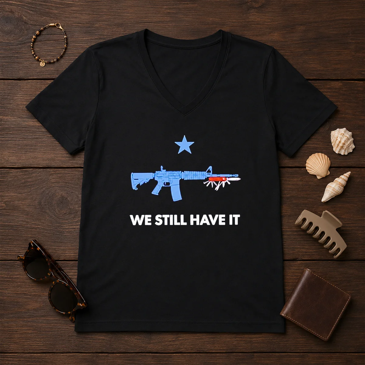 Official Swiss Army Knife We Still V-Neck Shirt Official Swiss Army Knife We Still V-Neck Shirt