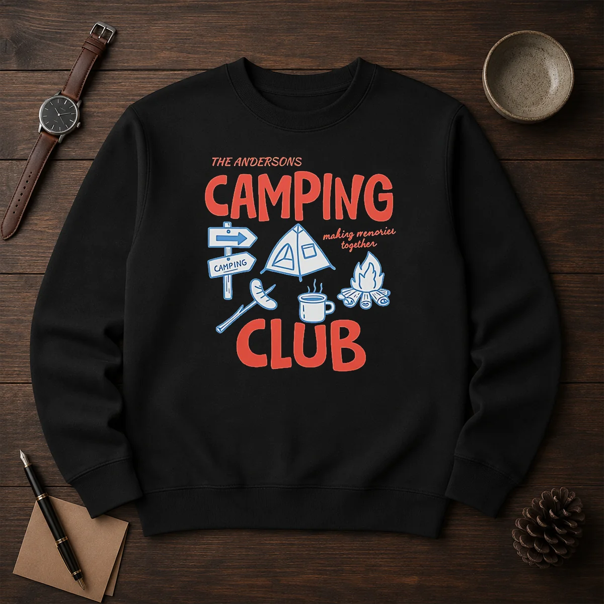 Official The Andersons Camping Club Making Memories Together Campfire Sweater