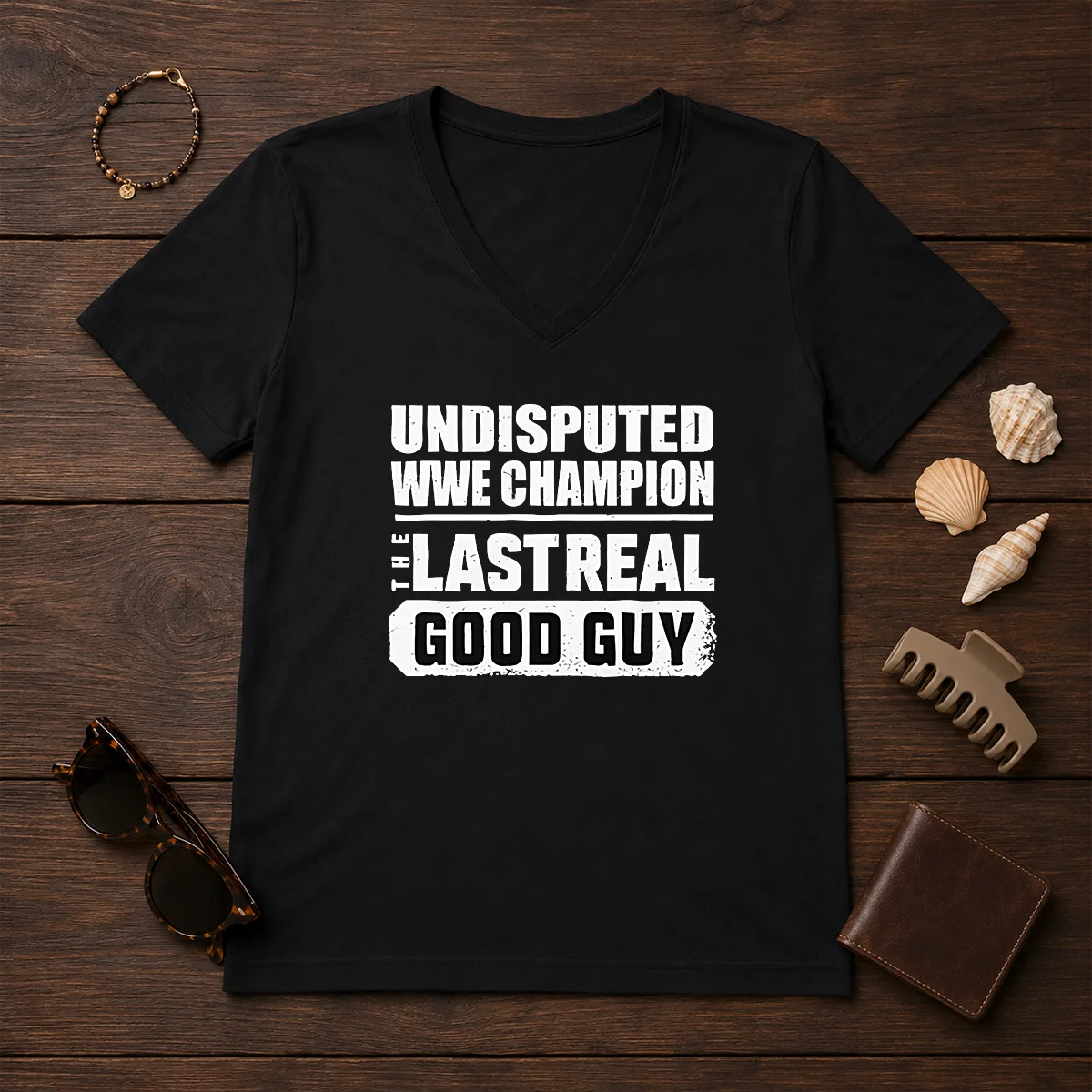 Official Undisputed WWE Champion The Last V-Neck Shirt Official Undisputed WWE Champion The Last V-Neck Shirt