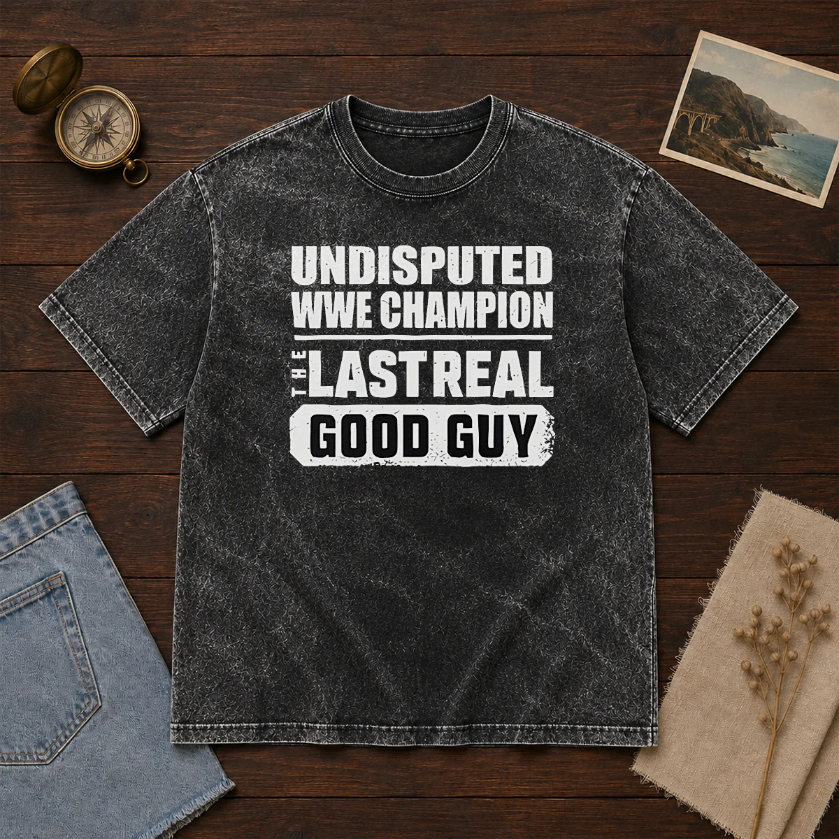 Official Undisputed WWE Champion The Last Real Good Guy Cody Rhodes Washed T-Shirt