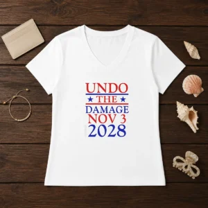 Official Undo The Damage Nov 3 2028 Election V-Neck Shirt