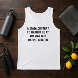 Original AI Data Center I'D Rather Be At The Gay Guy Dating Center Tank Top