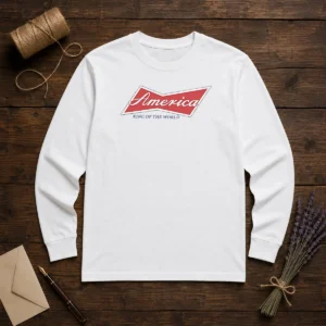 Original America King Of The World Patriotic USA Long Sleeve Shirt