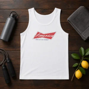 Original America King Of The World Patriotic USA Tank Top