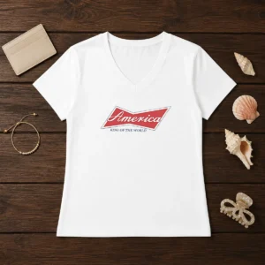 Original America King Of The World Patriotic USA V-Neck Shirt