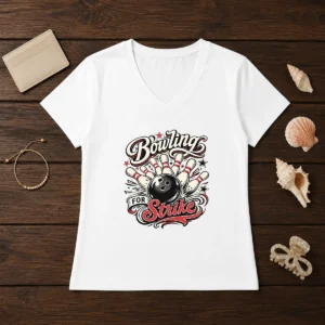 Original Bowling For Strike Tattoo V-Neck Shirt
