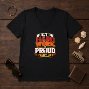 Original Hard Workers Celebrate Labour Day Typography Tee V-Neck Shirt