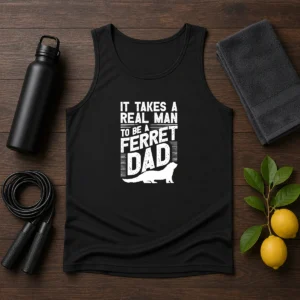 Original It Takes A Real Man To Be A Ferret Dad Pet Owner Tank Top