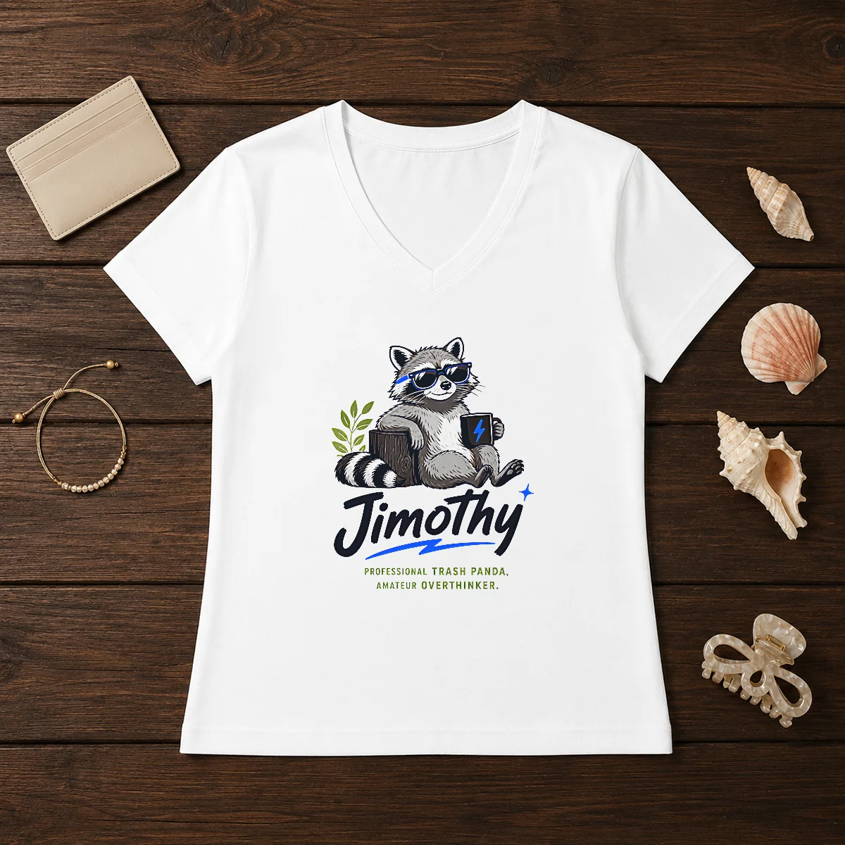 Original Jimothy The Trash Panda Funny V-Neck Shirt Original Jimothy The Trash Panda Funny V-Neck Shirt