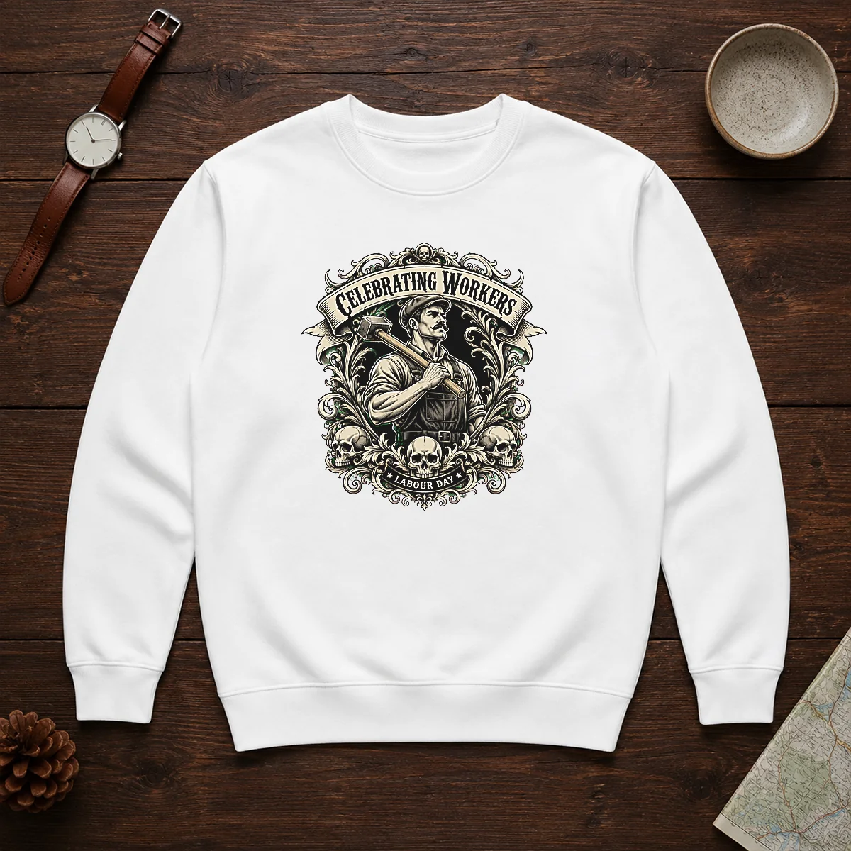 Original Labour Day Celebration Workers Gothic Tattoo Sweater