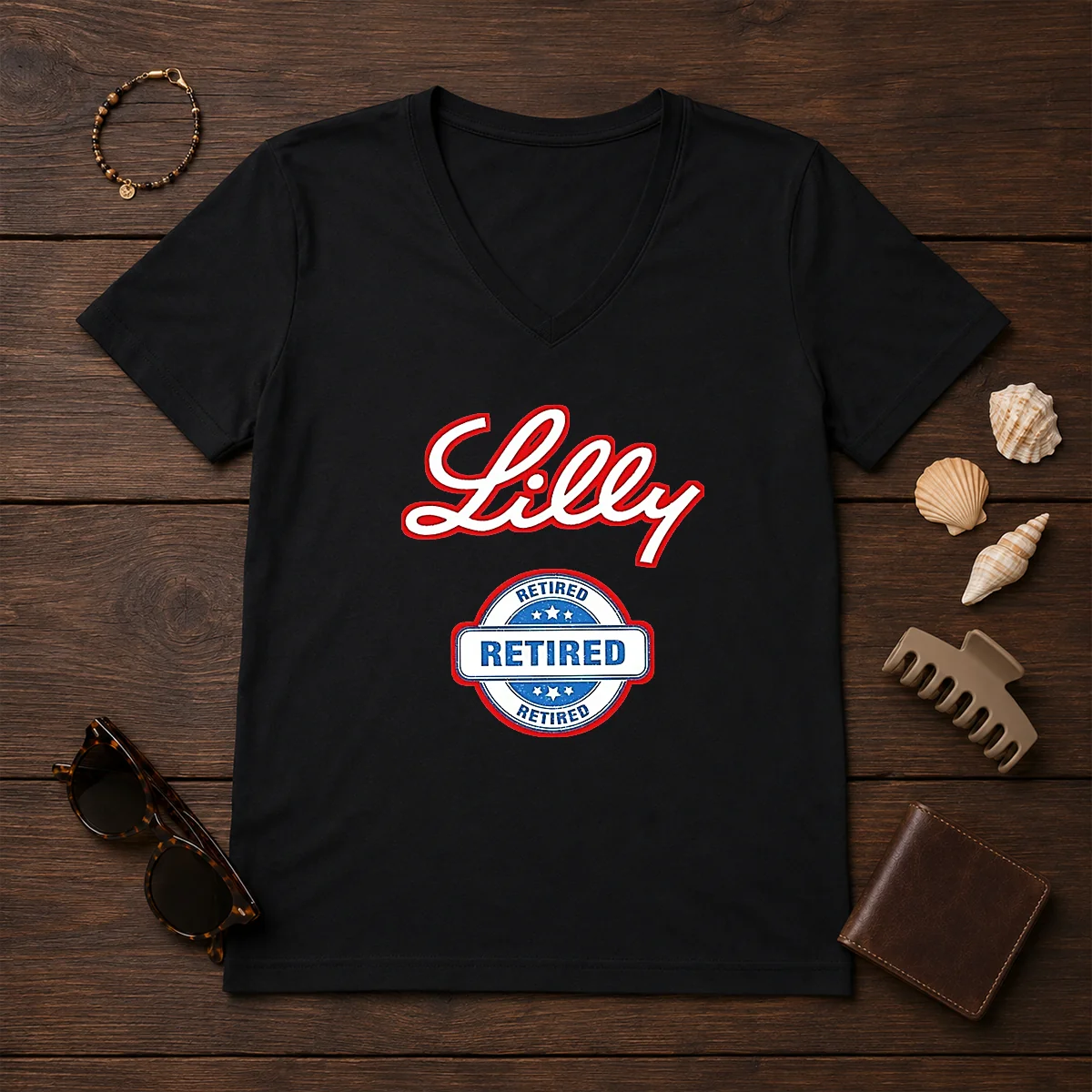 Original Lilly Retired V-Neck Shirt Original Lilly Retired V-Neck Shirt