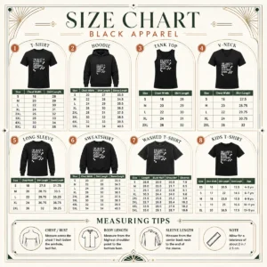 Size chart for Original Middle Aged Dirt Bag with measurements in inches and cm for accurate sizing