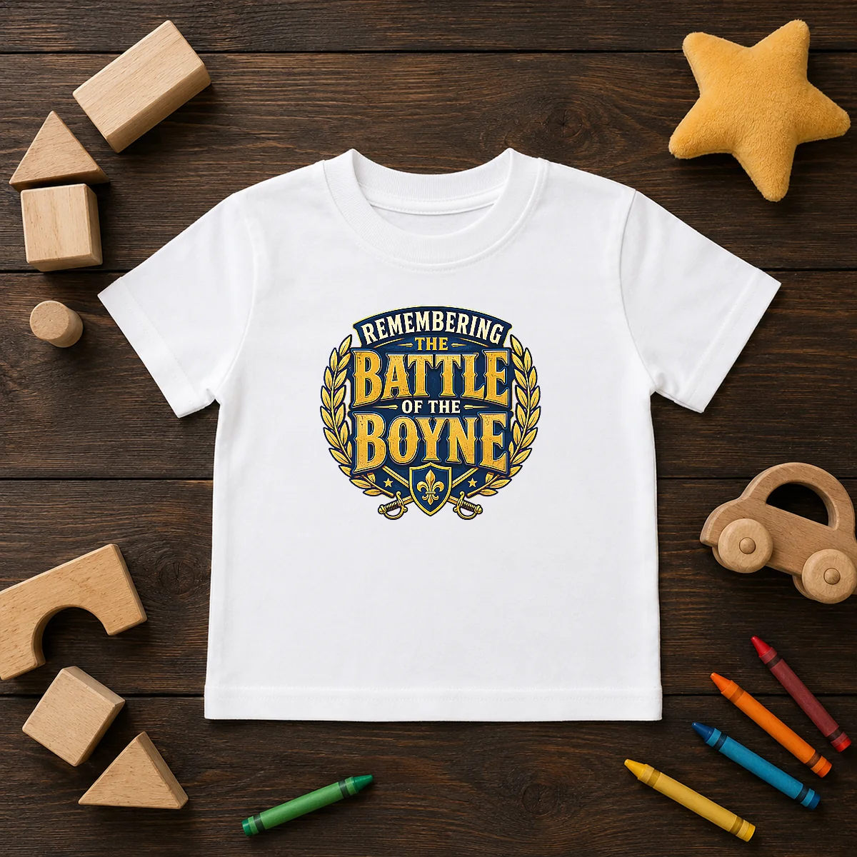 Original Pride In History Typography For Battle Of The Boyne (2) Kids T-Shirt