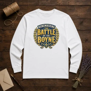 Original Pride In History Typography For Battle Of The Boyne (2) Long Sleeve Shirt