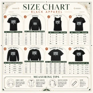 Size chart for Original Saved Not Soft Stand Firm Act Like Men Christian with measurements in inches and cm