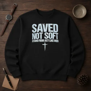 Original Saved Not Soft Stand Firm Act Like Men Christian Sweater