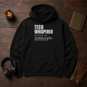 Original Tech Whisperer Definition Funny IT Support Quote Hoodie