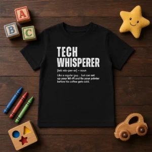 Original Tech Whisperer Definition Funny IT Support Quote Kids T-Shirt