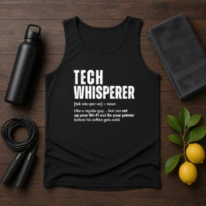 Original Tech Whisperer Definition Funny IT Support Quote Tank Top
