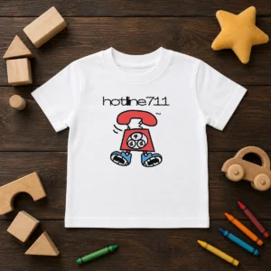 Original Telephone Cartoon Hotline711 Kids T-Shirt