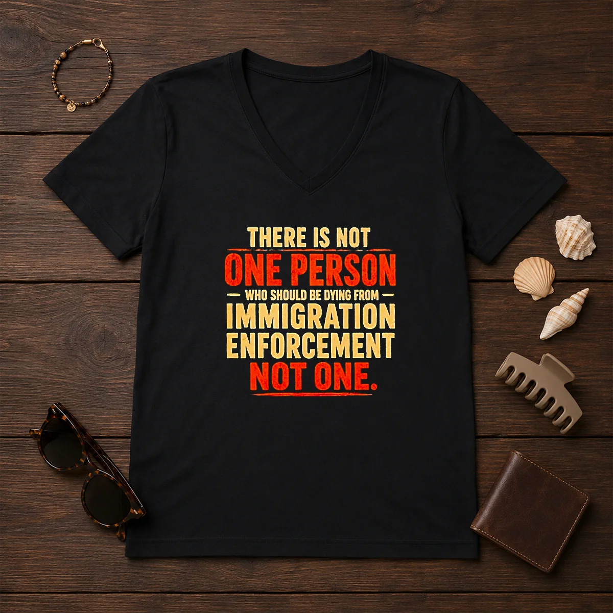 Original There Is Not One Person V-Neck Shirt Original There Is Not One Person V-Neck Shirt