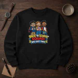 Premium Back To School Cartoon Squad For Kids Sweater
