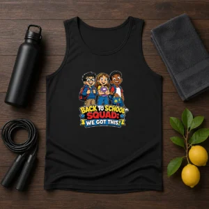 Premium Back To School Cartoon Squad For Kids Tank Top