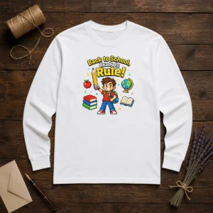 Premium Back To School Pixel Pride Kids Long Sleeve Shirt