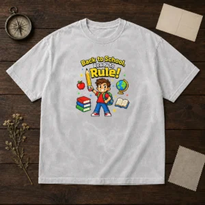 Premium Back To School Pixel Pride Kids Washed T-Shirt