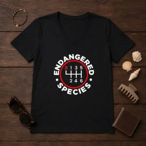 Premium Endangered Species Funny Geek V-Neck Shirt