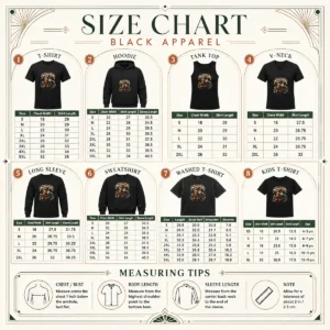 Size chart for Premium Grandparents Day Gratitude Streetwear showing measurements in inches and cm