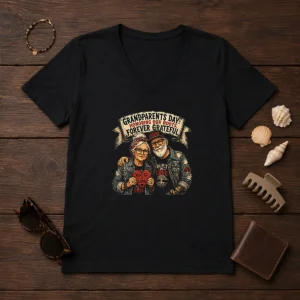Premium Grandparents Day Gratitude Streetwear V-Neck Shirt