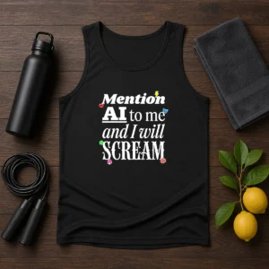 Premium Mention AI To Me And I Will Scream Anti Artificial Intelligence Protest Tank Top