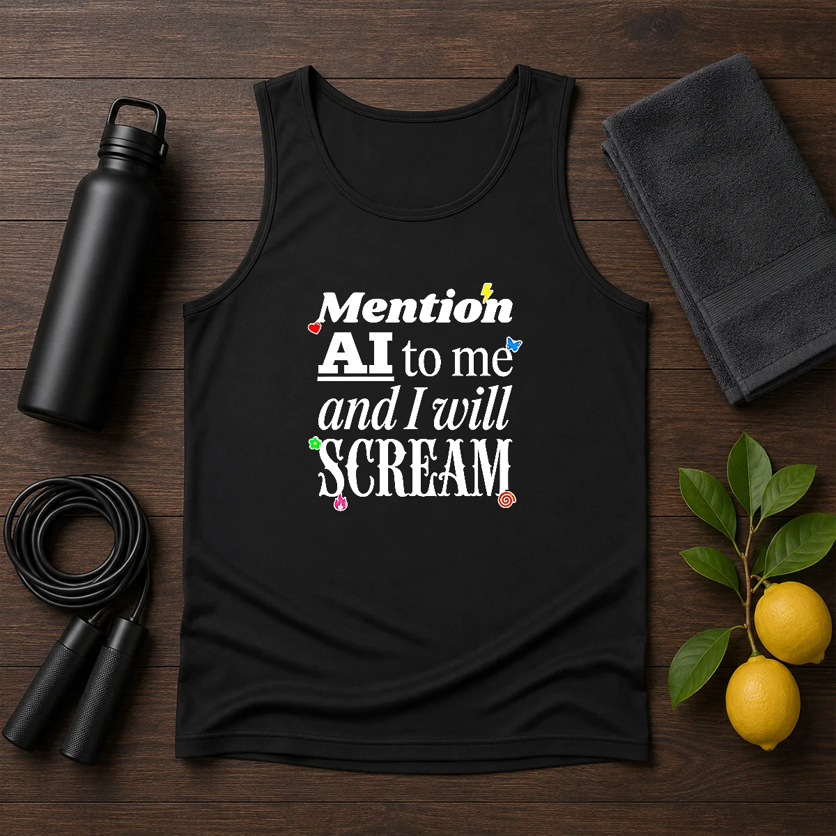Premium Mention AI To Me And I Will Scream Anti Artificial Intelligence Protest Tank Top