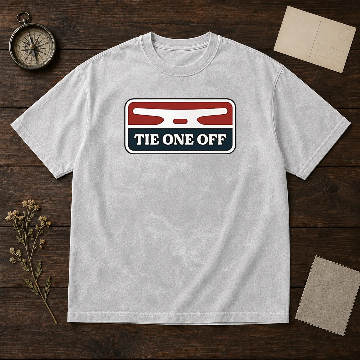 Premium Nautical Apparel Tie One Off Boat Docking washed t shirt in a soft, vintage style fabric