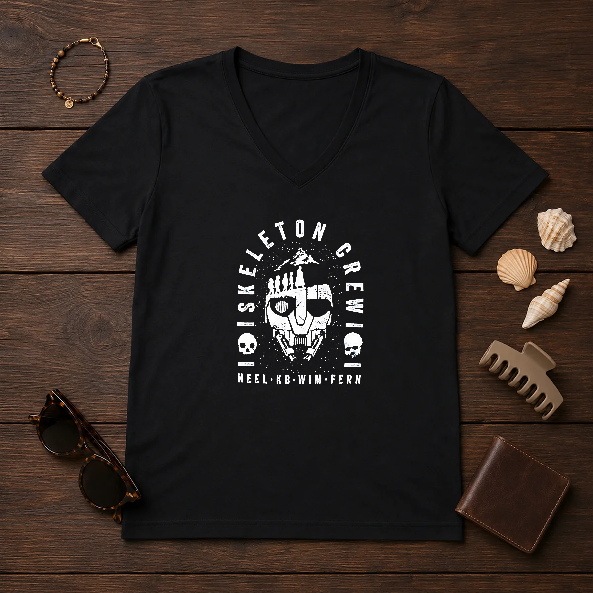 Premium Neel KB Wim Fern Skeleton V-Neck Shirt Premium Neel KB Wim Fern Skeleton V-Neck Shirt