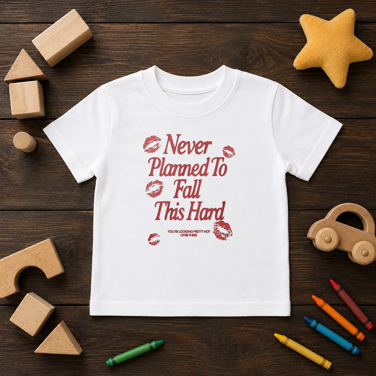 Premium Never Planned To Fall This Hard You Are Looking Pretty Hot Over There Kids T-Shirt