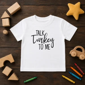 Premium Talk Turkey To Me Thanksgiving Quote Holiday Humor Kids T-Shirt