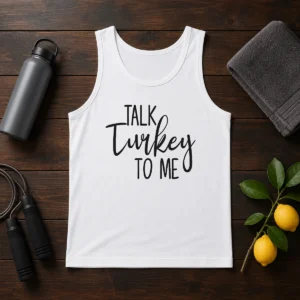 Premium Talk Turkey To Me Thanksgiving Quote Holiday Humor Tank Top