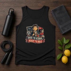 Pretty Back To School Proud Student Retro Distressed Tank Top