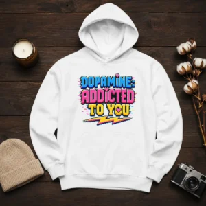 Pretty Dopamine Addicted To You Pixel Love Hoodie